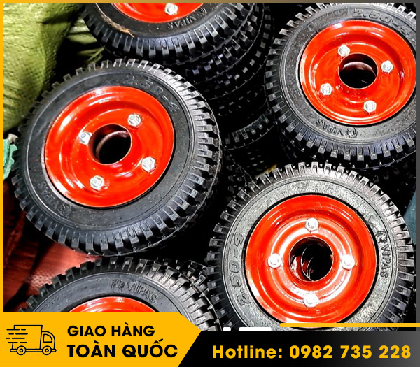 Bánh xe đẩy cao su đặc mâm sắt